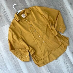 A Shirt Thing Buttonup Shirt dolman sleeve womens Orange (small) chic office
